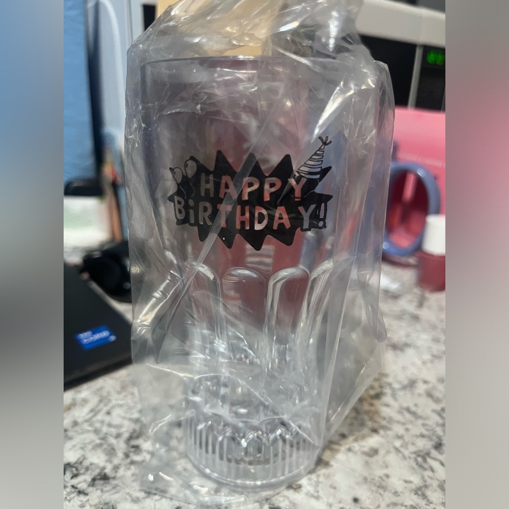 LED Birthday Cups with Glow sticks